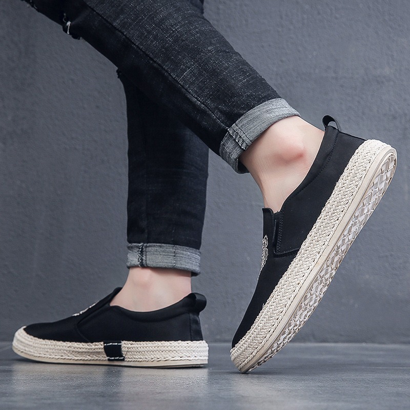 black Breathable shoes for man – Espadrille Slip On recenzja i cena