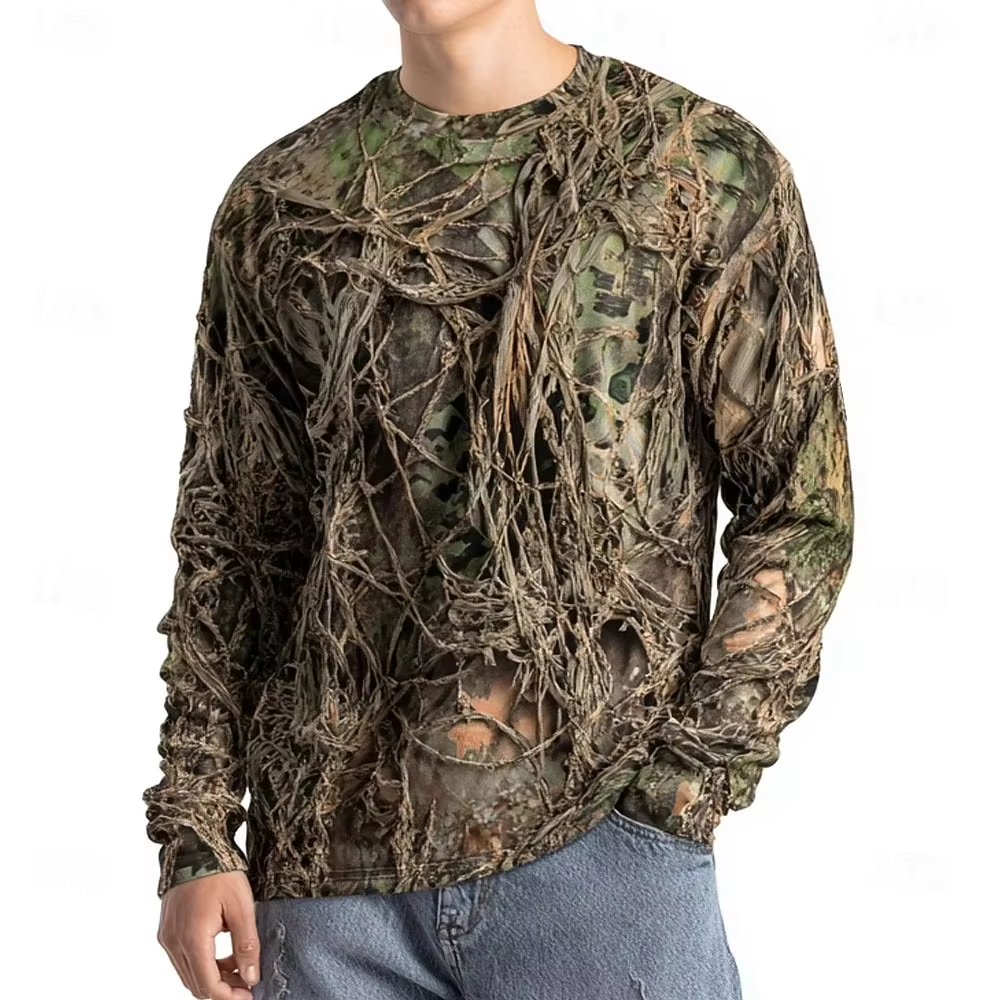 Men's Camo Animal Print Long S – Tee Graphic Print recenzja i cena