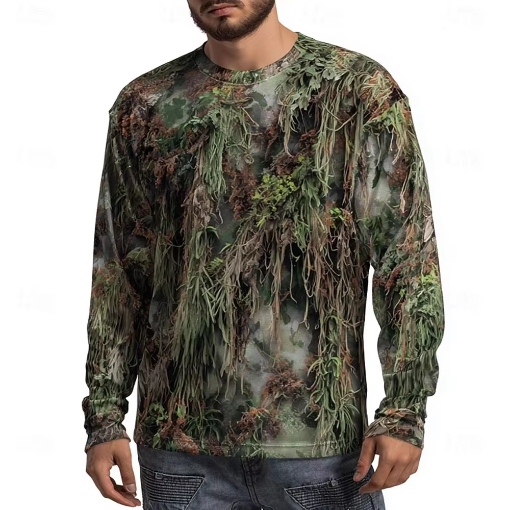 Men's Camo Animal Print Long S – Tee Graphic Print recenzja i cena