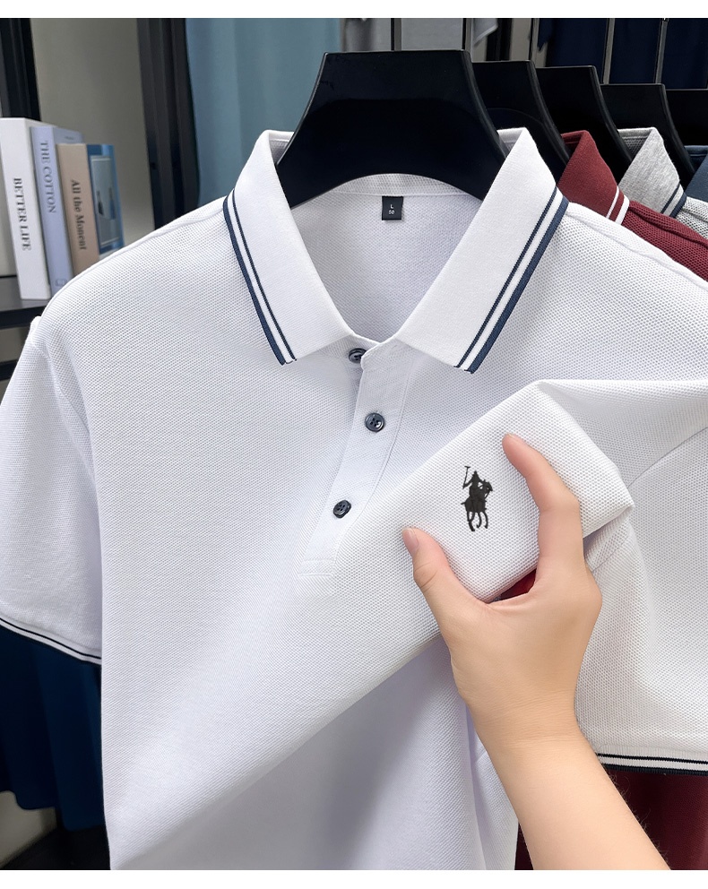 Summer Striped Collar Polo Shi – Polo Shirt Pique recenzja i cena