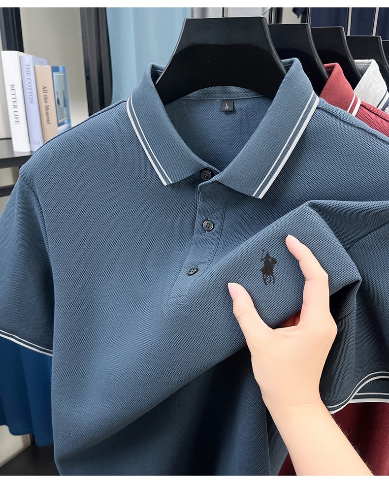 Summer Striped Collar Polo Shi – Polo Shirt Pique recenzja i cena