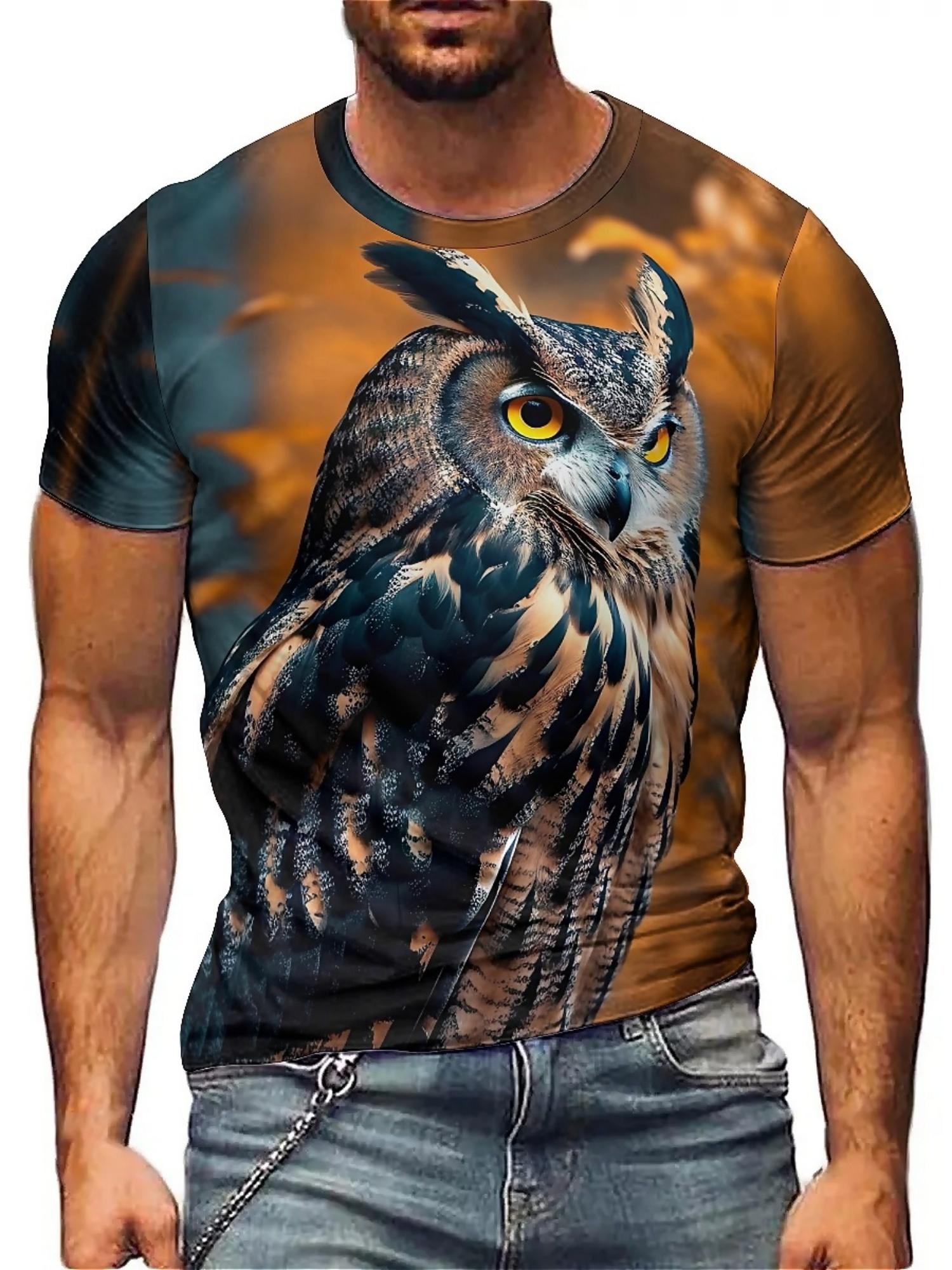 Men's & Women's 3D Print Owl G – Tee Graphic Print recenzja i cena