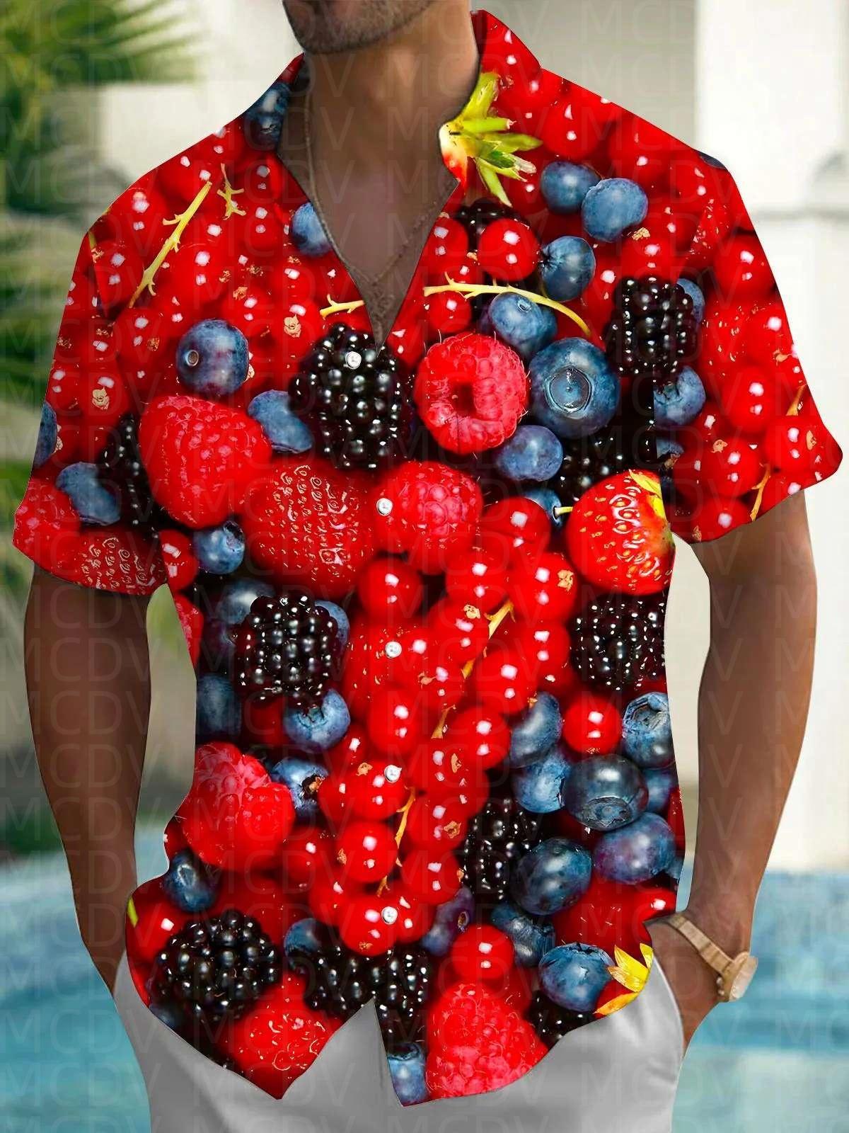 Cute Pattern Men's Hawaiian Sh – Shirt Camp Collar recenzja i cena