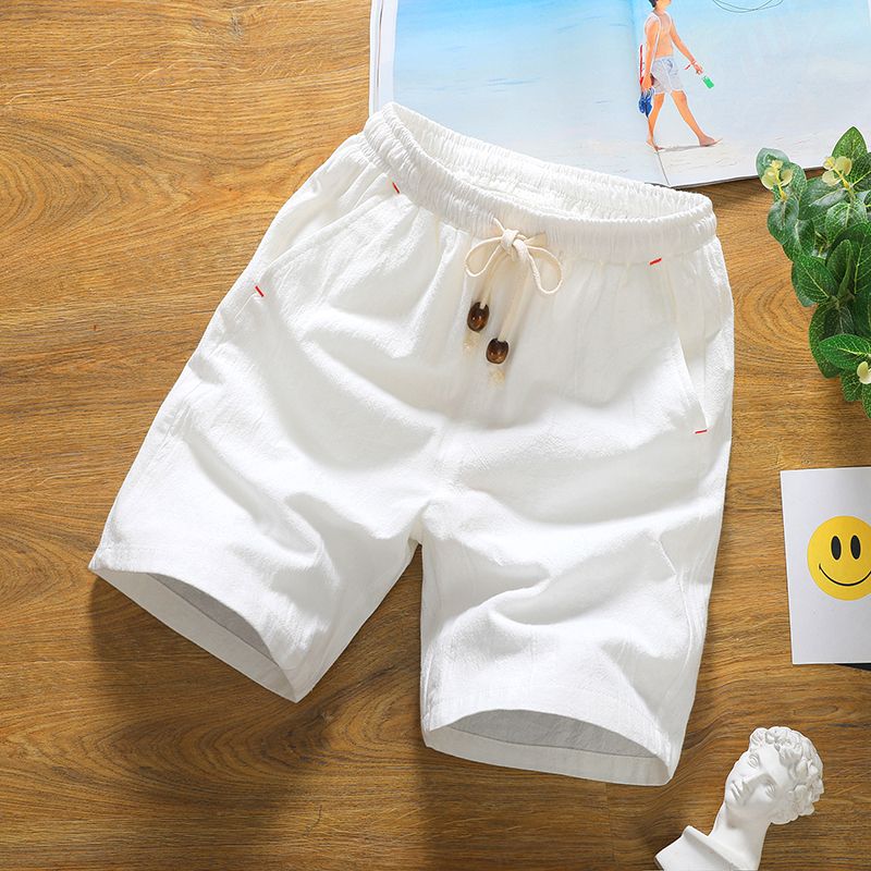 Brand men's summer fashion sol – Short Linen Drawstring recenzja i cena