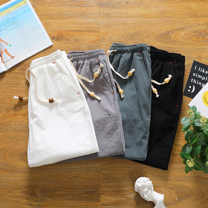 Brand men's summer fashion sol – Short Linen Drawstring recenzja i cena