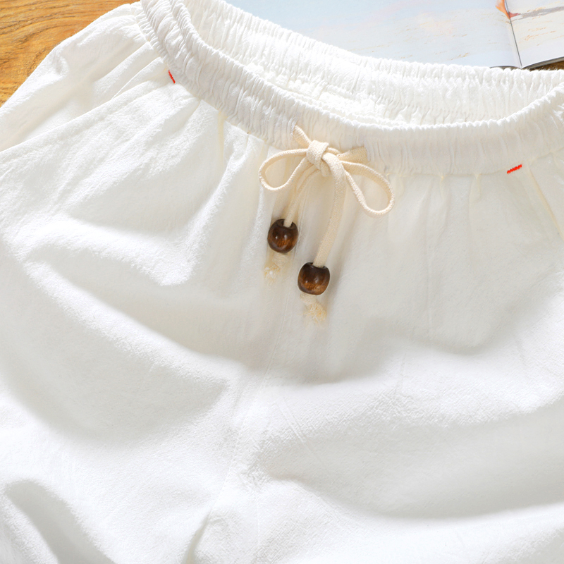 Brand men's summer fashion sol – Short Linen Drawstring recenzja i cena