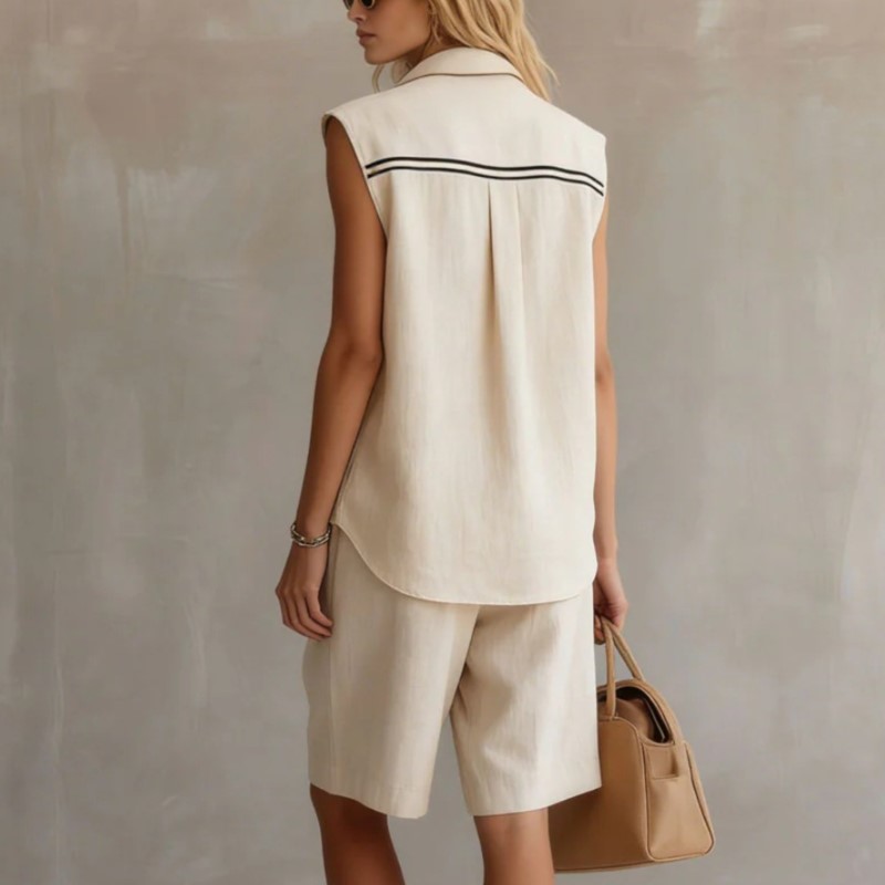 Summer Fashion Solid Linen Ble – Shirt Camp Collar recenzja i cena