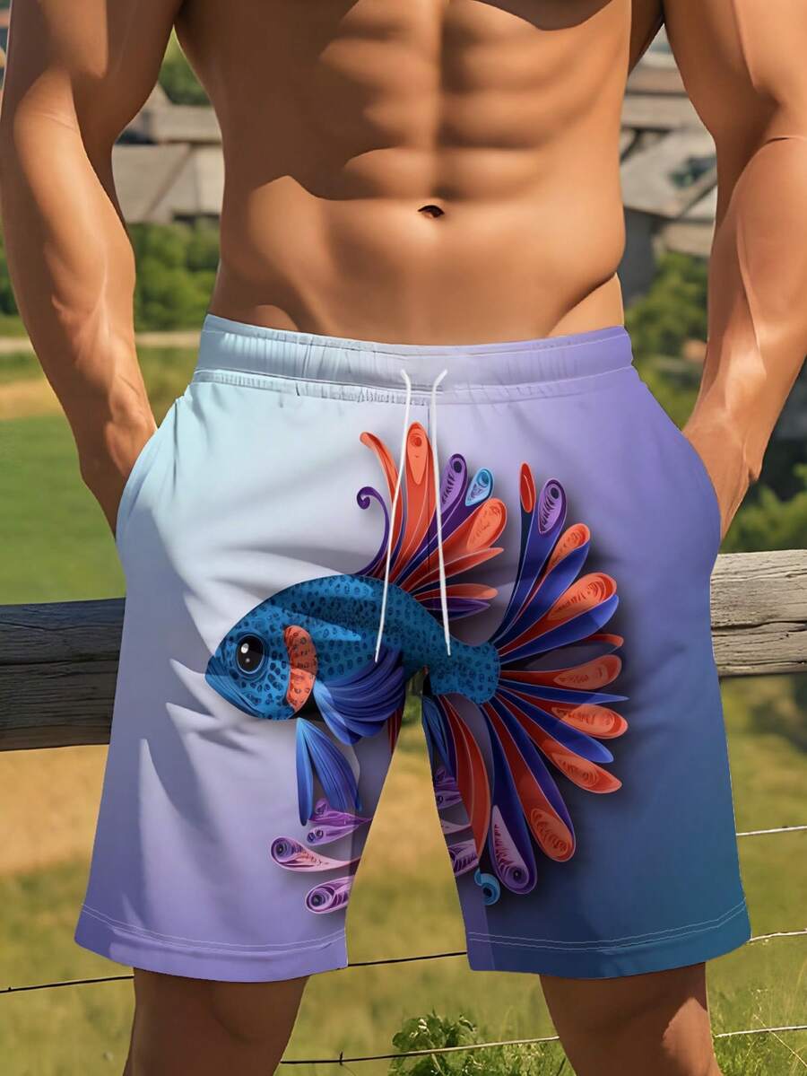 Gradient Purple Blue Swim Trun – Swim Trunk Quick Dry recenzja i cena