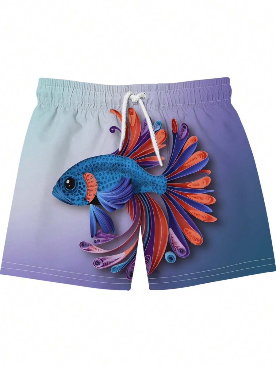 Gradient Purple Blue Swim Trun – Swim Trunk Quick Dry recenzja i cena