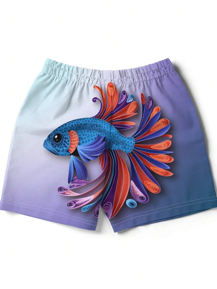 Gradient Purple Blue Swim Trun – Swim Trunk Quick Dry recenzja i cena
