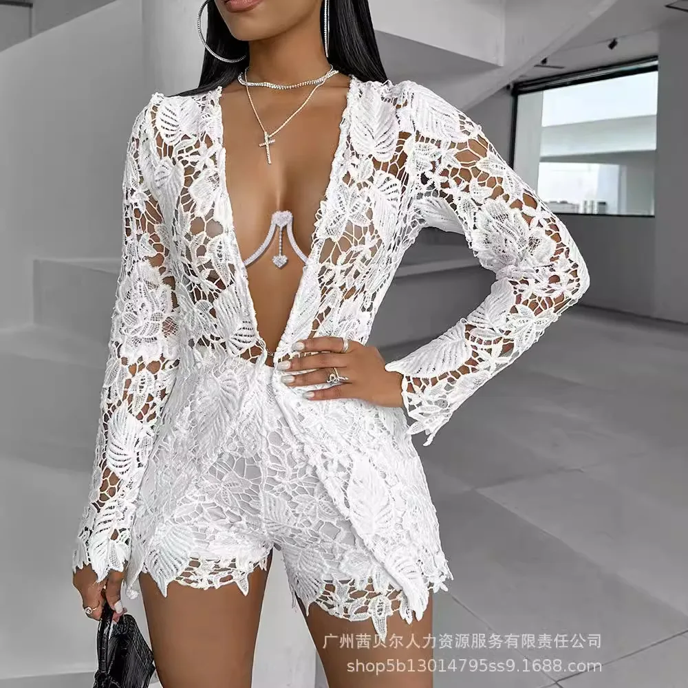 Women Sexy Short Sets Hollow O – Linen Shirt Breathable recenzja i cena