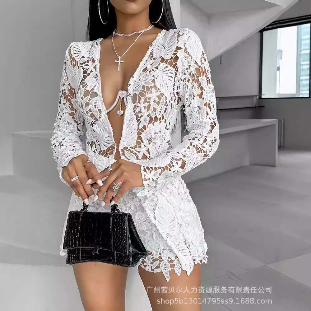 Women Sexy Short Sets Hollow O – Linen Shirt Breathable recenzja i cena
