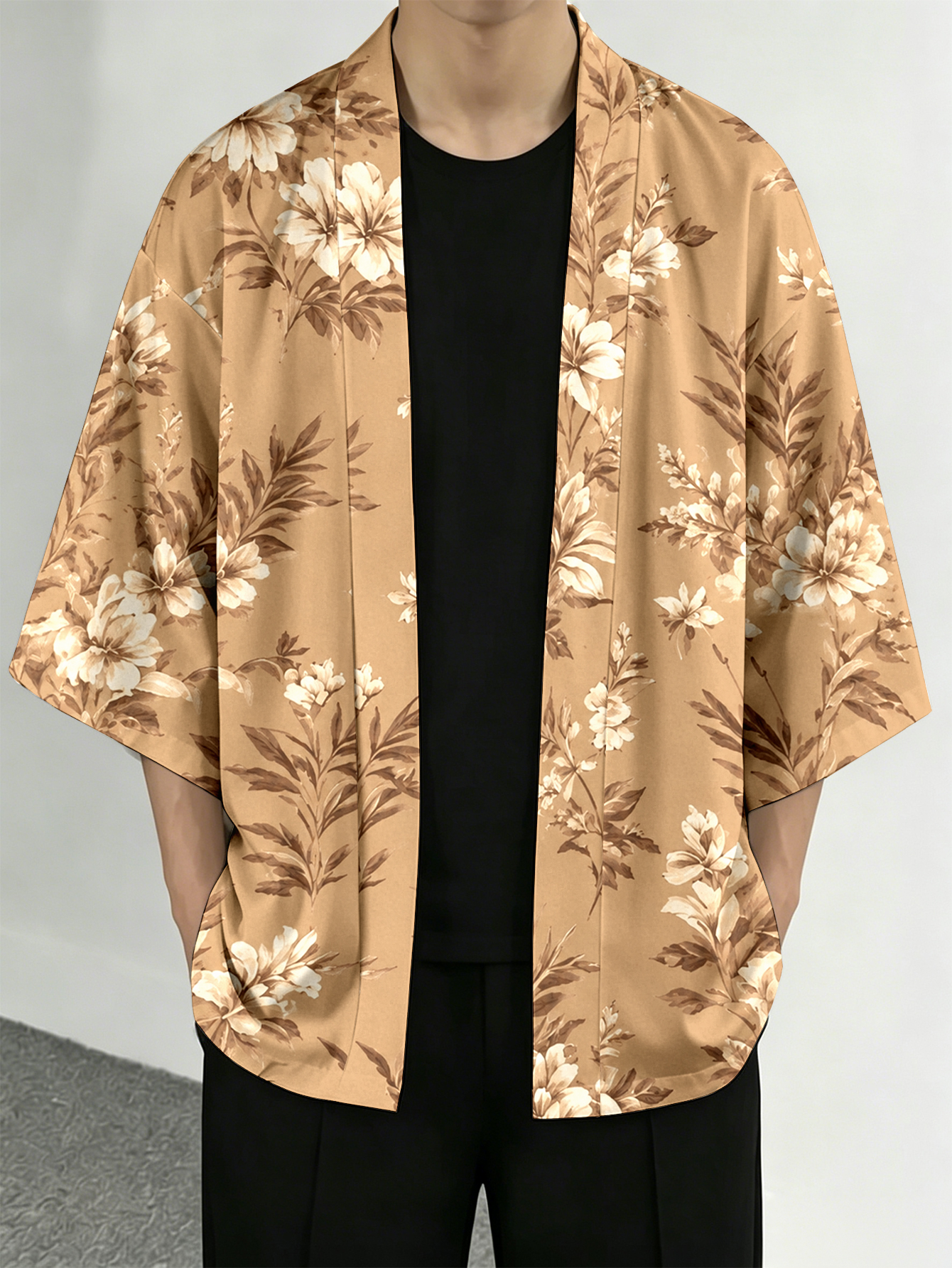 Men's casual top  Floral Leaf  – Resort Shirt Floral recenzja i cena