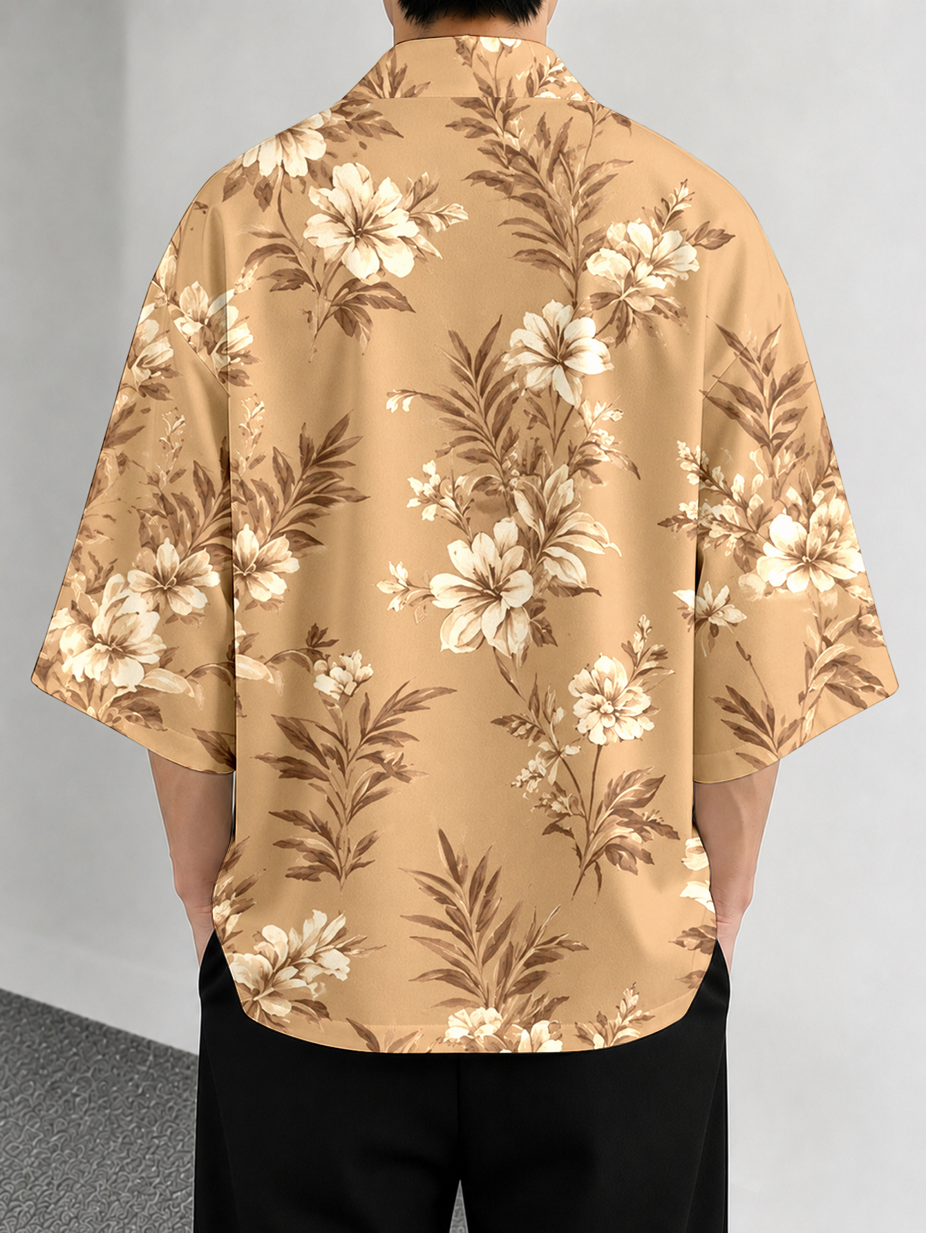 Men's casual top  Floral Leaf  – Resort Shirt Floral recenzja i cena