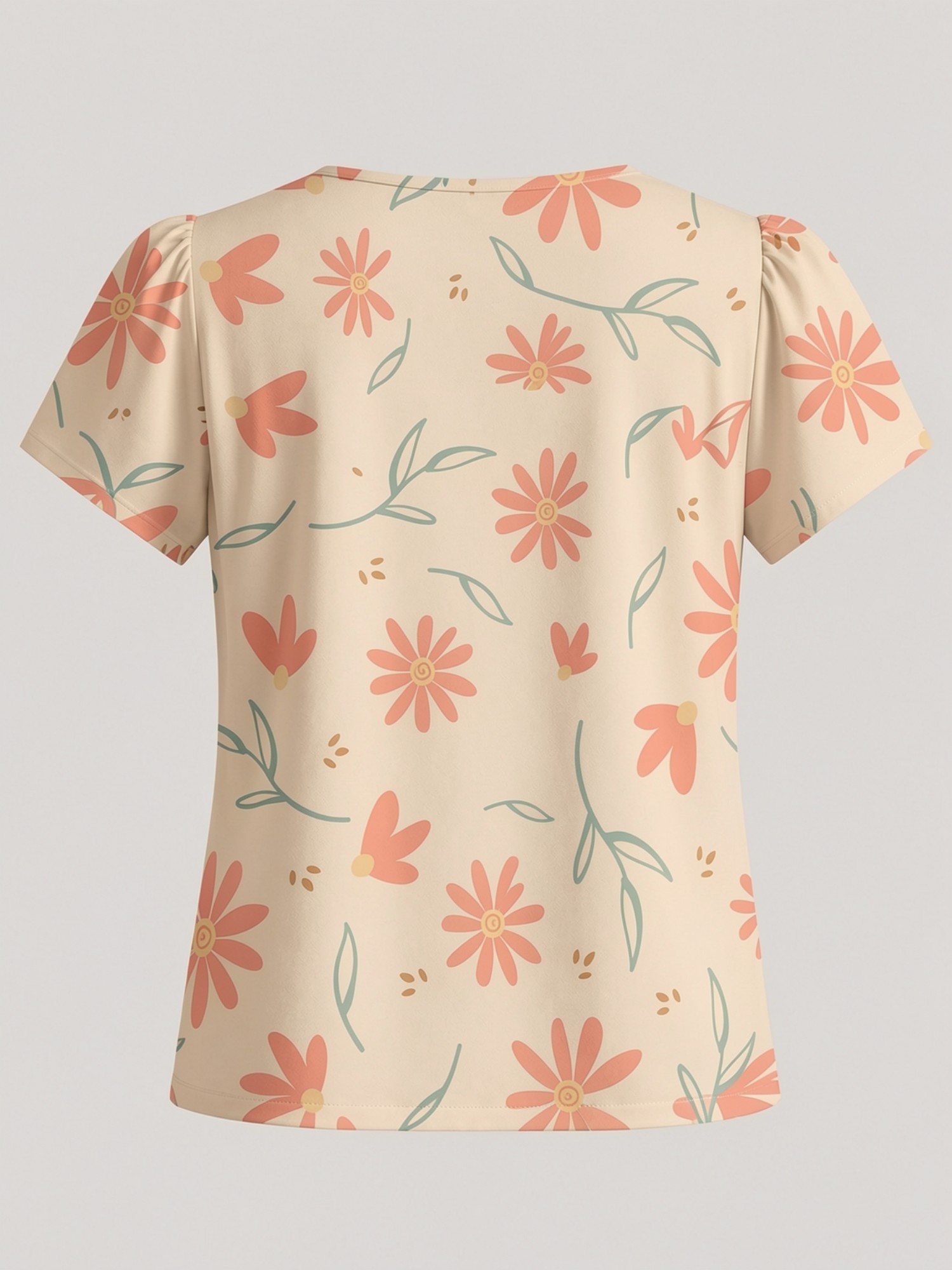 2026 New Women's Round Neck El – Resort Shirt Floral recenzja i cena