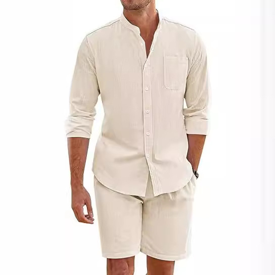 Simple Casual Men's Cotton Lin – Linen Shirt Breathable recenzja i cena