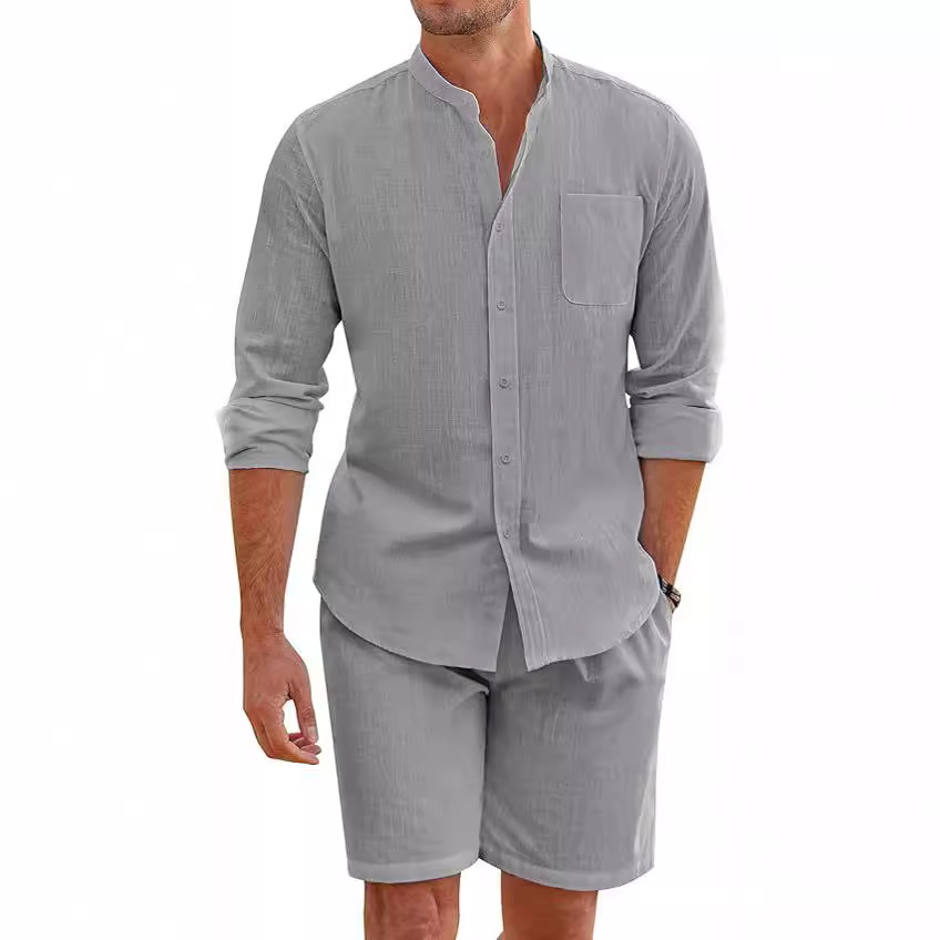 Simple Casual Men's Cotton Lin – Linen Shirt Breathable recenzja i cena