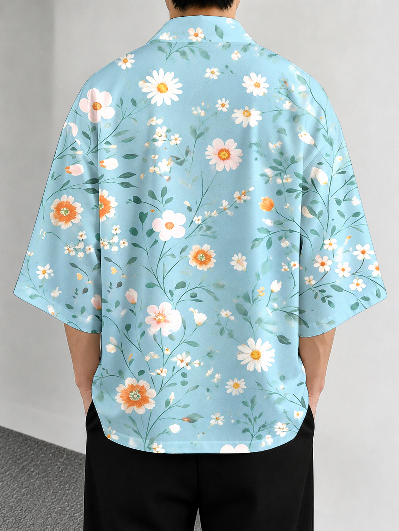 Men's casual top Floral Blue C – Resort Shirt Floral recenzja i cena