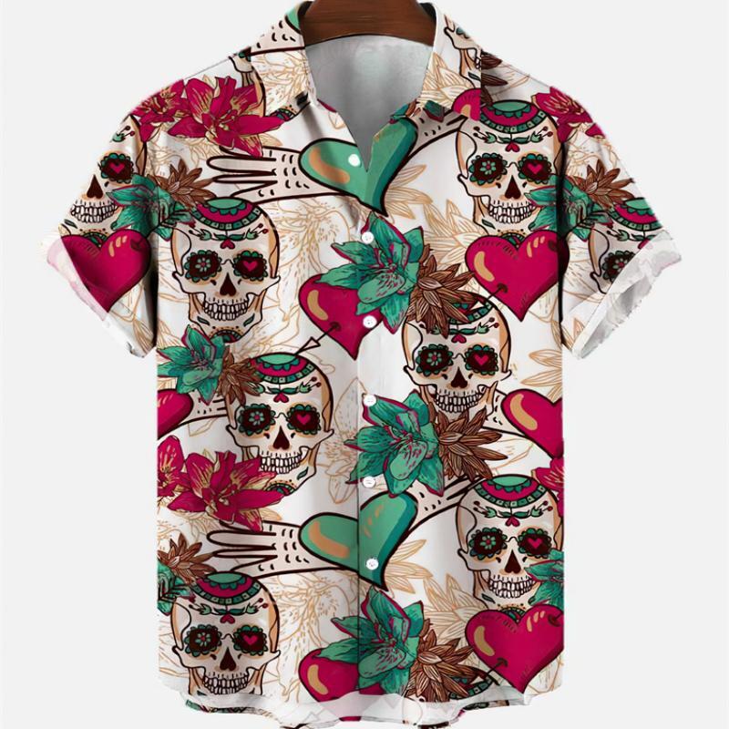 Summer Men's Fashion Casual So – Resort Shirt Floral recenzja i cena