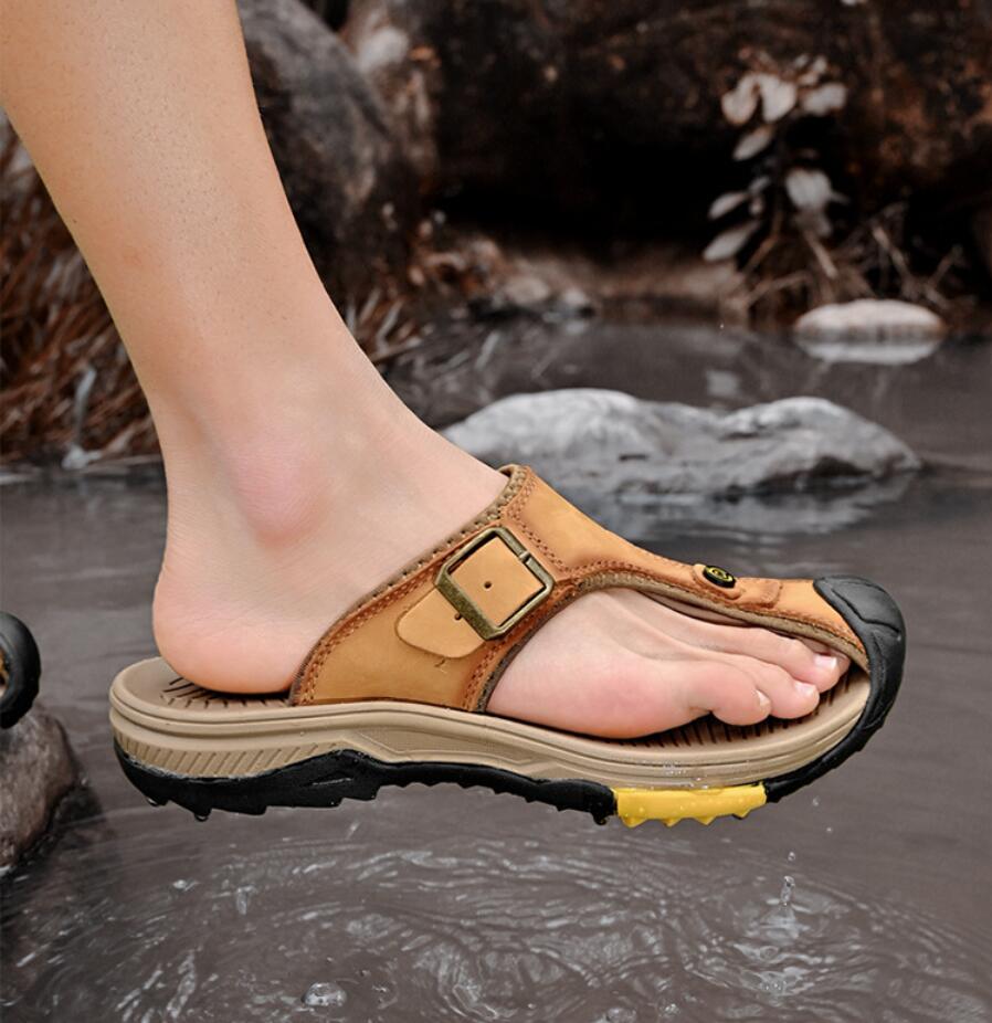 Genuine Leather Sandals Men Br – Flip Flop Leather Men recenzja i cena