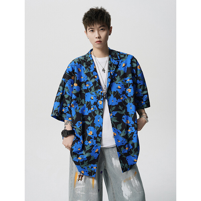 Summer Vintage Floral Print Lo – Resort Shirt Floral recenzja i cena