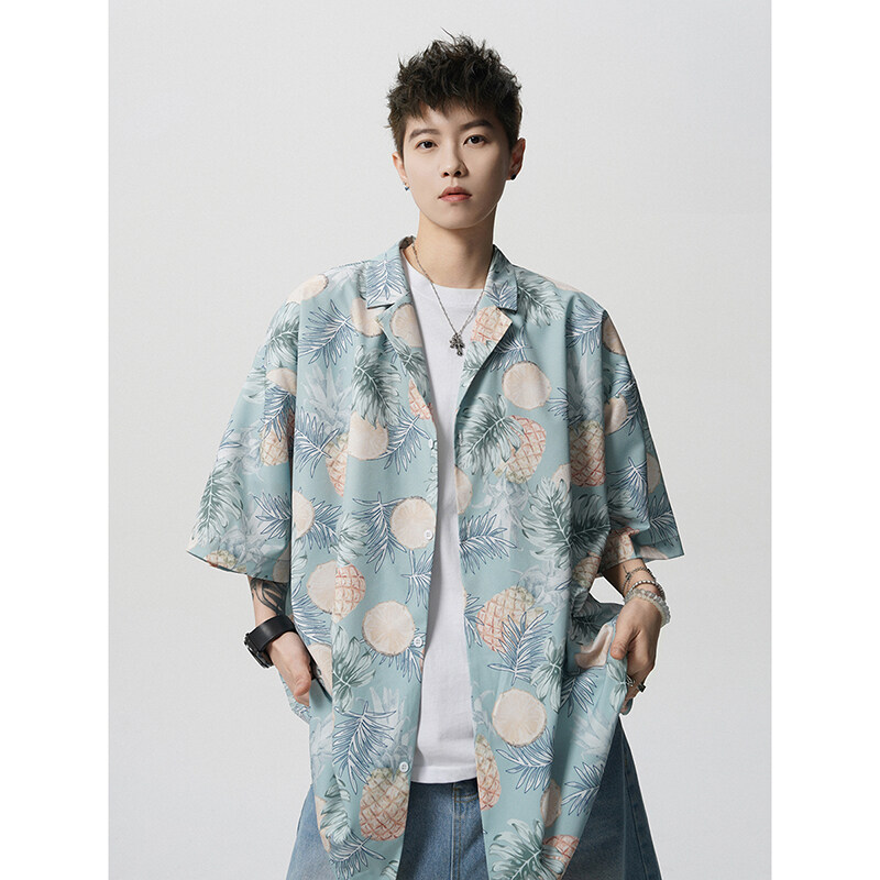 Summer Vintage Floral Print Lo – Resort Shirt Floral recenzja i cena