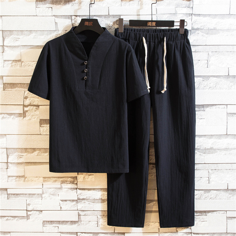 Men's Summer Cotton Linen Shor – Linen Shirt Breathable recenzja i cena