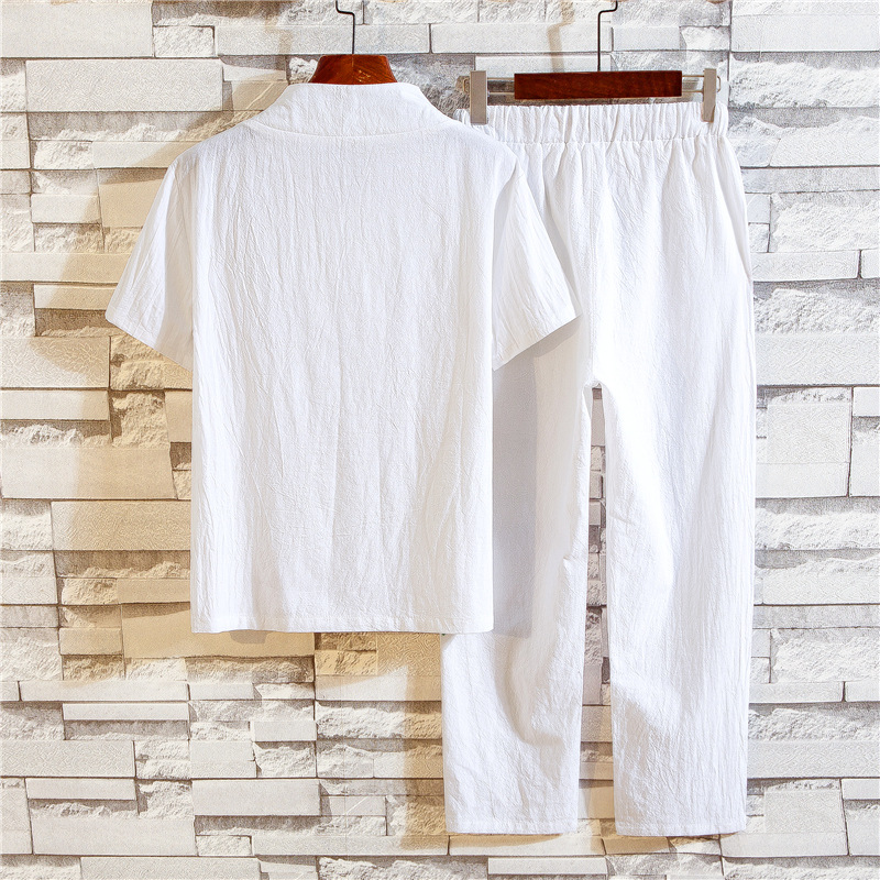 Men's Summer Cotton Linen Shor – Linen Shirt Breathable recenzja i cena