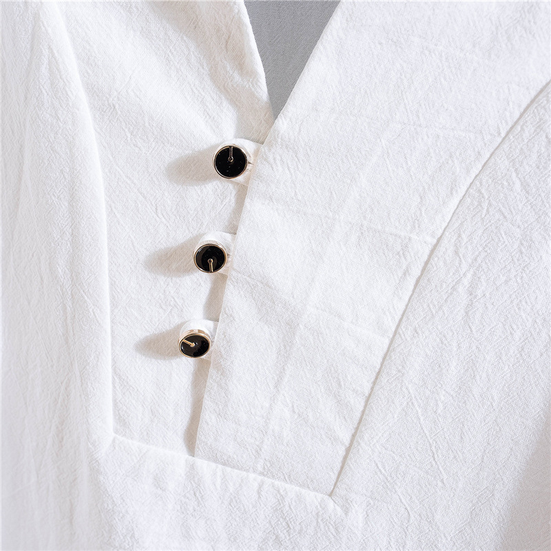 Men's Summer Cotton Linen Shor – Linen Shirt Breathable recenzja i cena