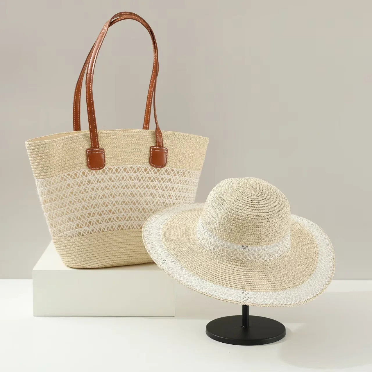 Large Capacity Straw Woven Bag – Bucket Hat Straw recenzja i cena