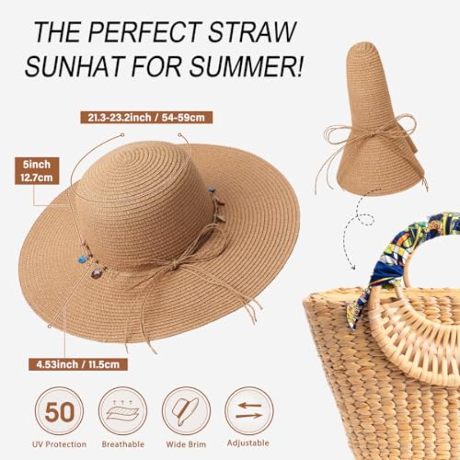 Trifabricy Beach Sun Straw Hat – Packable Hat Nylon recenzja i cena