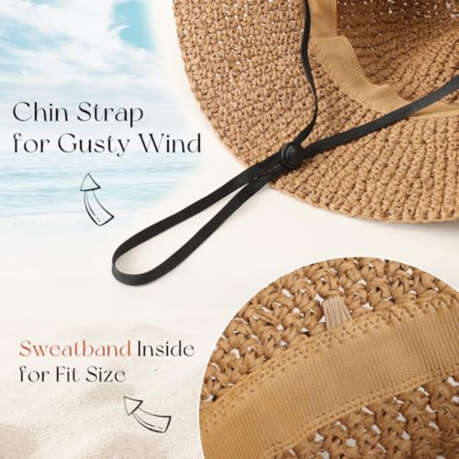 Beach Sun Hats for Women, Stra – Packable Hat Nylon recenzja i cena