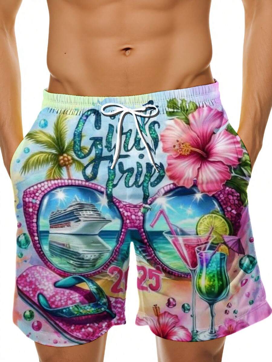 Mens Beach Swim Trunks 3D Prin – Swim Trunk Quick Dry recenzja i cena