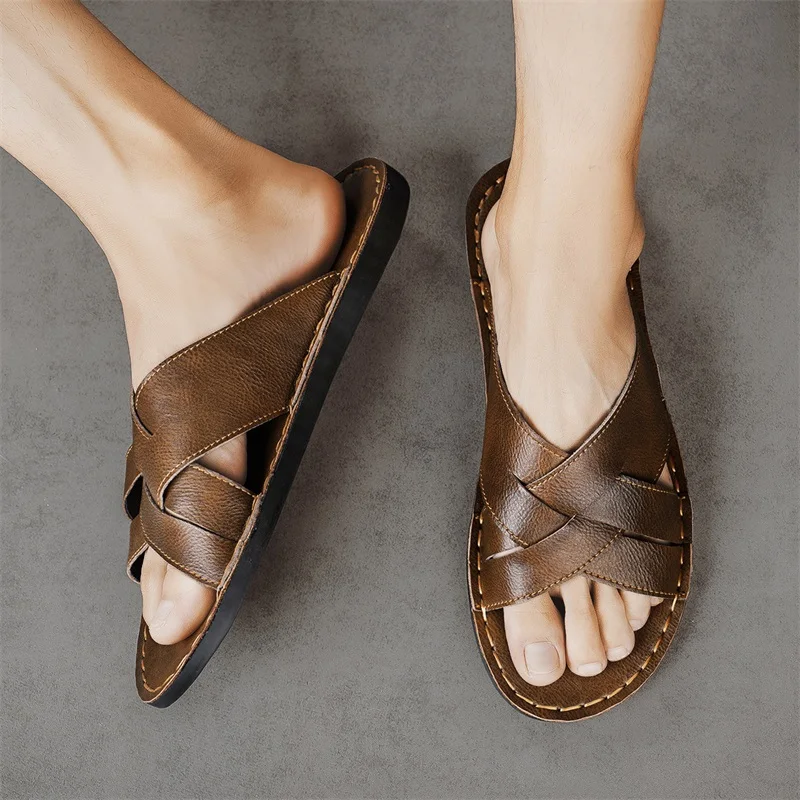 Genuine Leather Men Casual San – Flip Flop Leather Men recenzja i cena