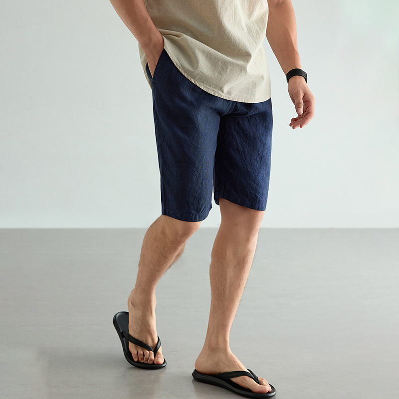 Men's Linen Cotton Shorts Summ – Short Linen Drawstring recenzja i cena