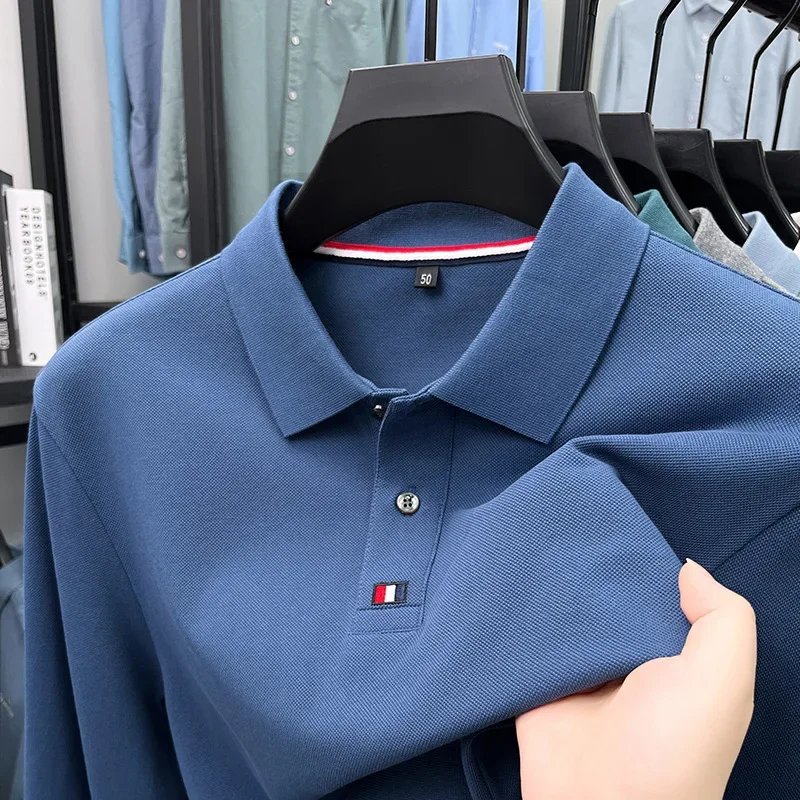 Collar T-shirt for men, long s – Polo Shirt Pique recenzja i cena