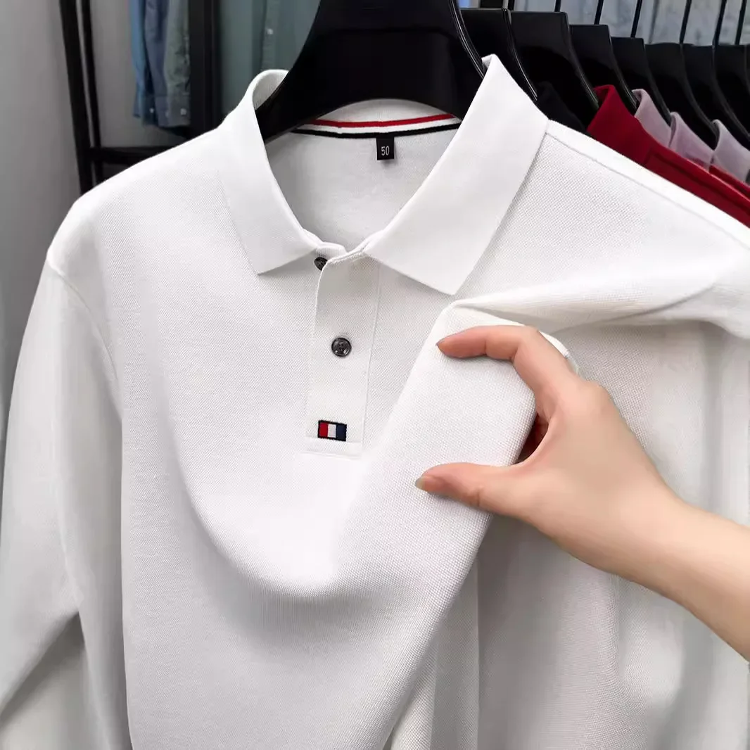 Collar T-shirt for men, long s – Polo Shirt Pique recenzja i cena