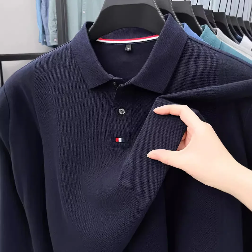 Collar T-shirt for men, long s – Polo Shirt Pique recenzja i cena