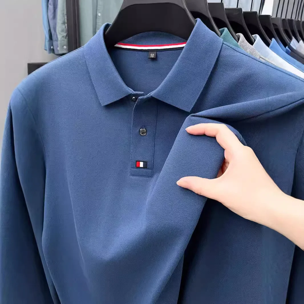 Collar T-shirt for men, long s – Polo Shirt Pique recenzja i cena