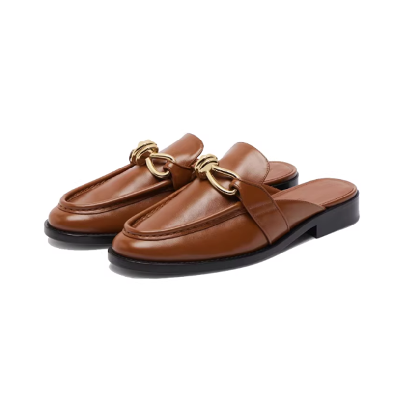 Metal Buckle Half Slippers For – Flip Flop Leather Men recenzja i cena