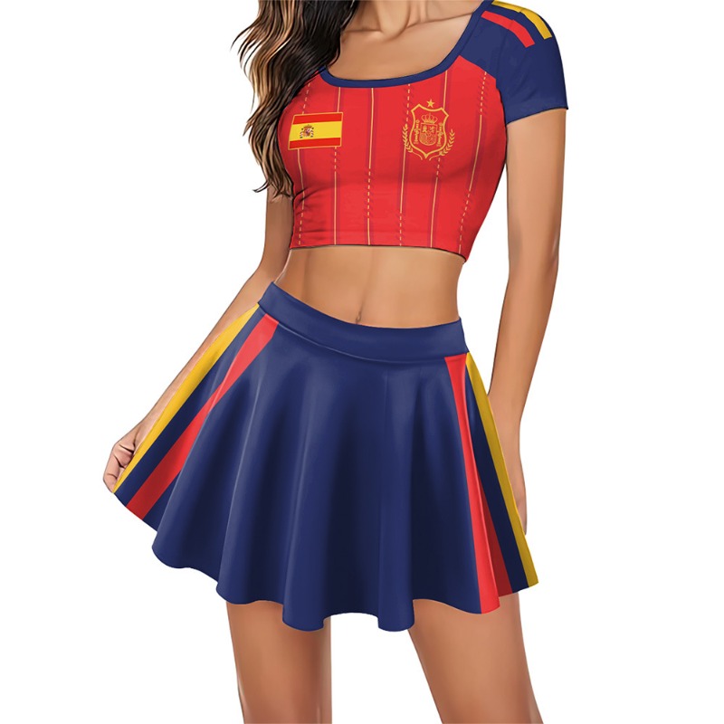 Adult Women's Spanish Football – Shirt Camp Collar recenzja i cena