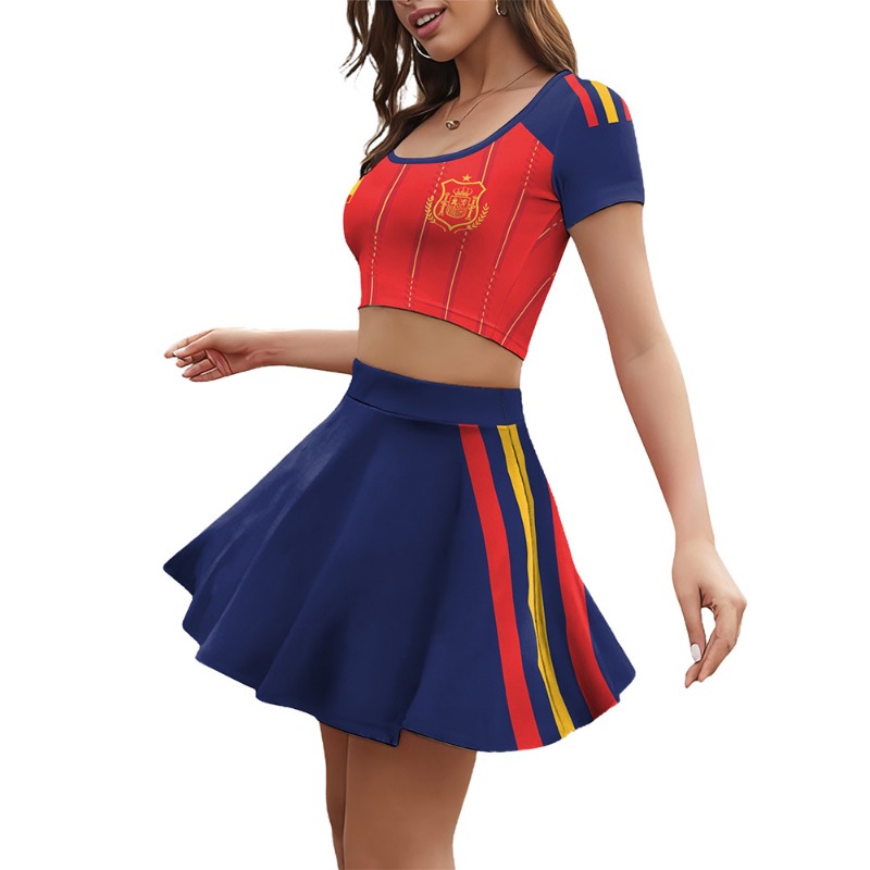 Adult Women's Spanish Football – Shirt Camp Collar recenzja i cena