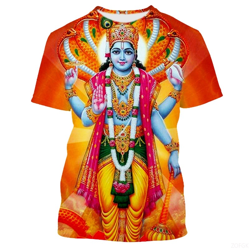 Summer Fashion Indian Deities  – Tee Graphic Print recenzja i cena