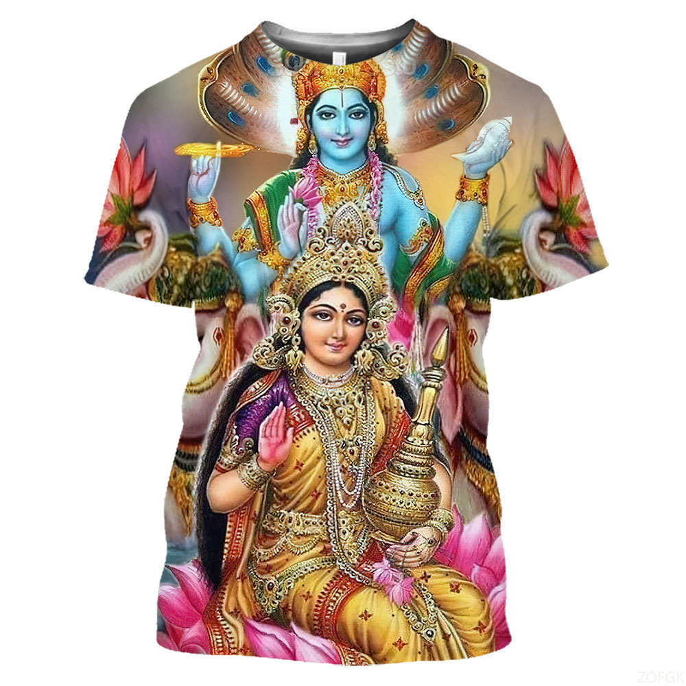 Summer Fashion Indian Deities  – Tee Graphic Print recenzja i cena