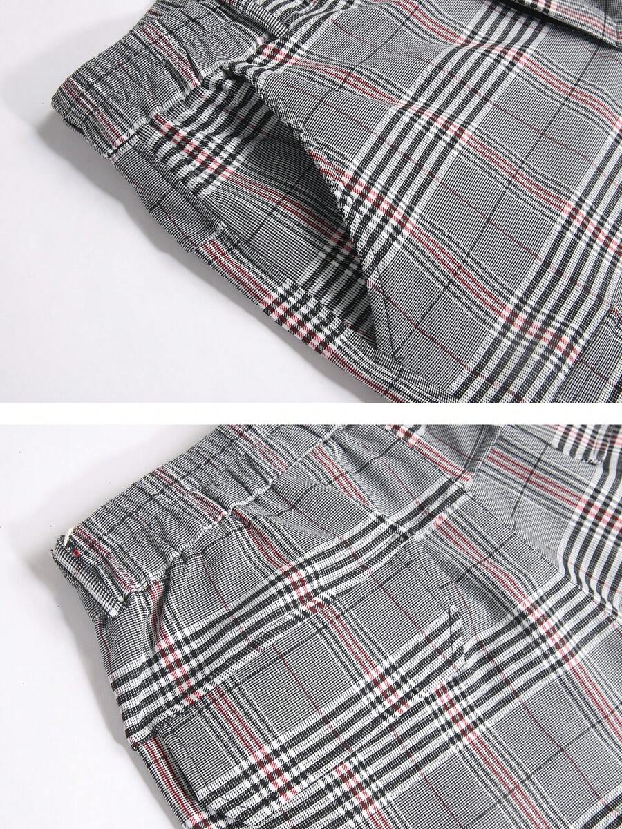 Mens Slim Fit Stretch Plaid Dr – Shorts Chino Slim recenzja i cena