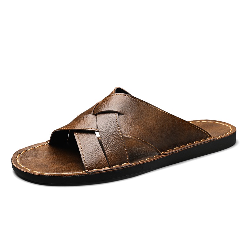 Fashion Genuine Leather Men Sl – Flip Flop Leather Men recenzja i cena