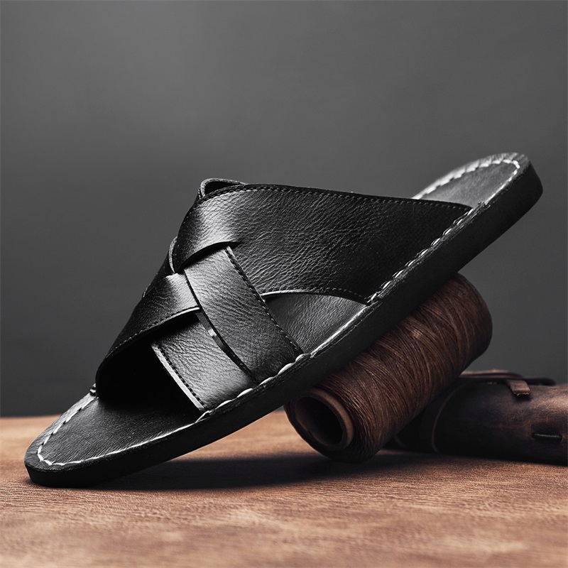 Fashion Genuine Leather Men Sl – Flip Flop Leather Men recenzja i cena