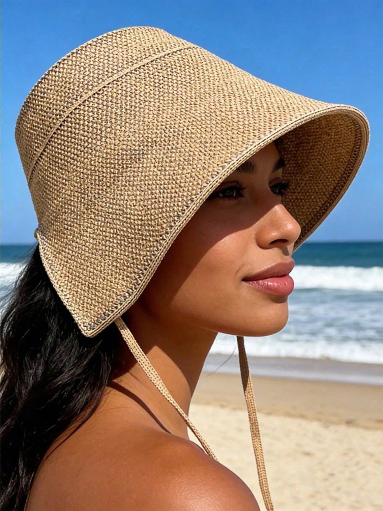 Straw Wide-Brim Sun Hat For Wo – Bucket Hat Straw recenzja i cena