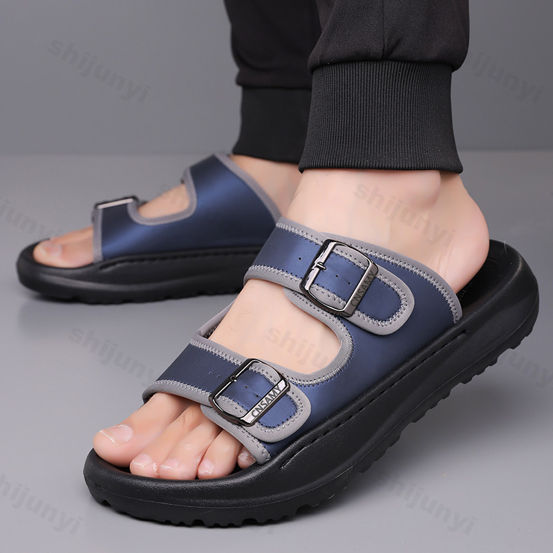 Men's Slippers 2025 Summer Bre – Flip Flop Leather Men recenzja i cena