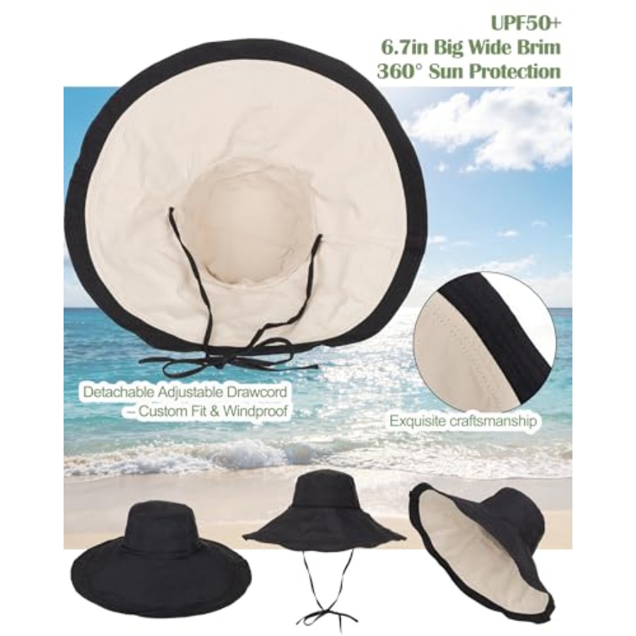 Extra Wide-Brim Sun Hats Women – Packable Hat Nylon recenzja i cena
